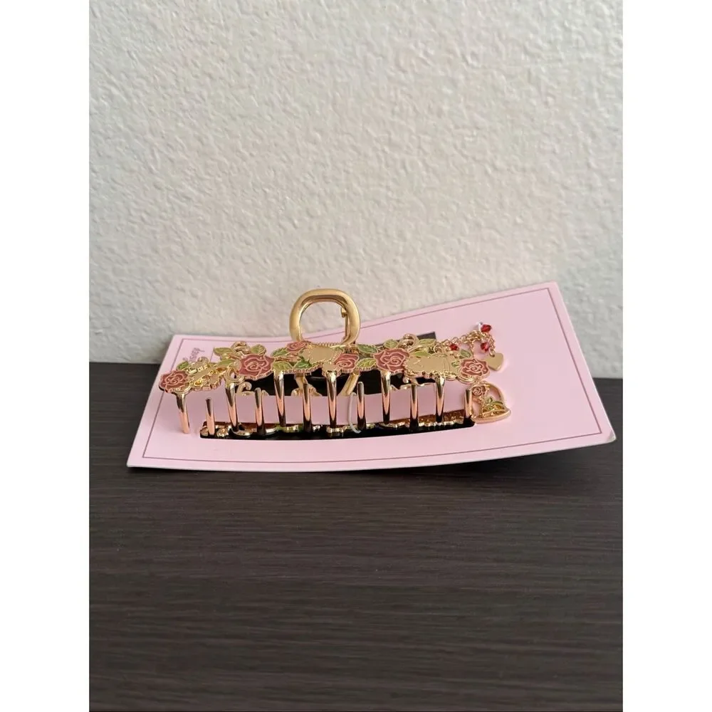 Disney Beauty and the Beast Roses Metal Claw Hair Clip
